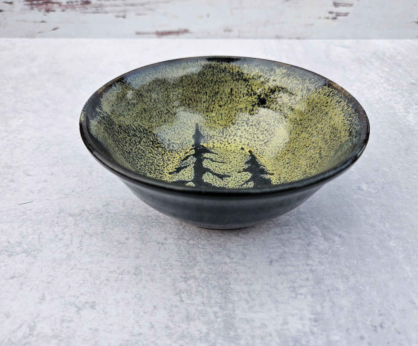 Tree Line | Green Small Snack Bowl