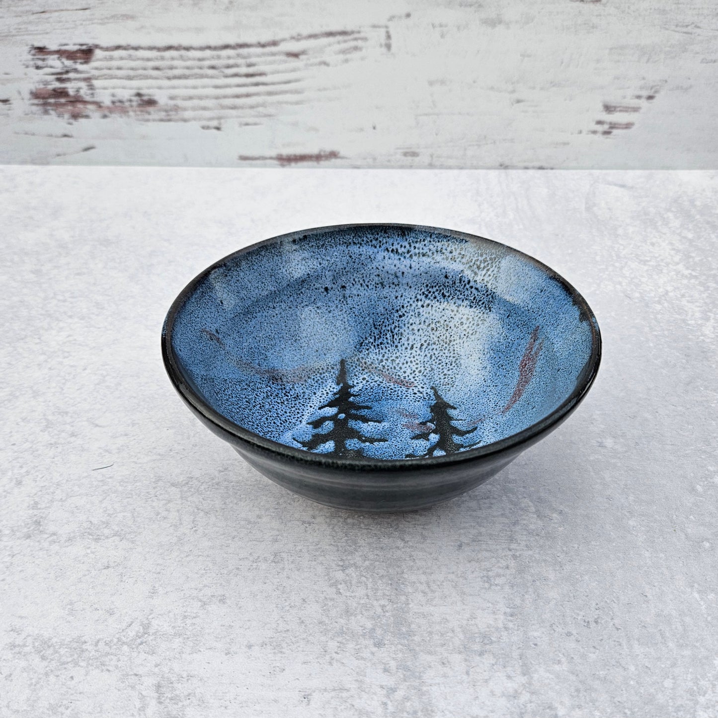 Tree Line | Blue Small Snack Bowl