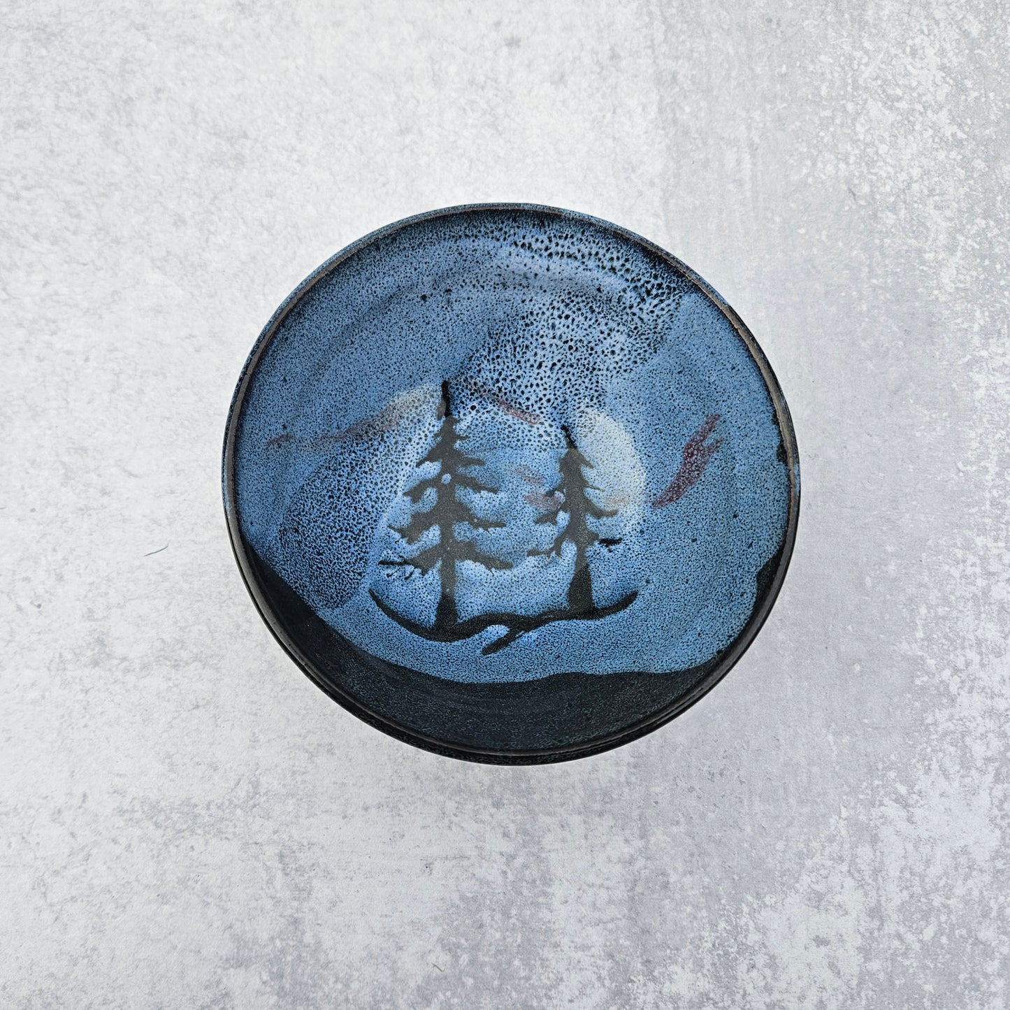 Tree Line | Blue Small Snack Bowl
