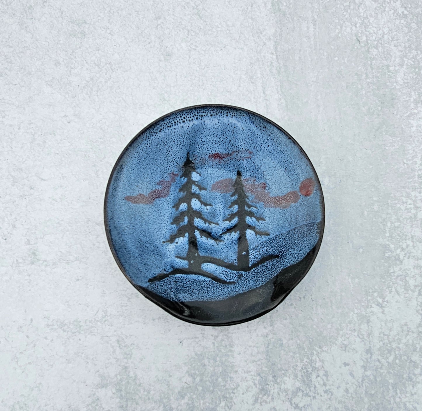 Tree Line Spoon Rest | Blue