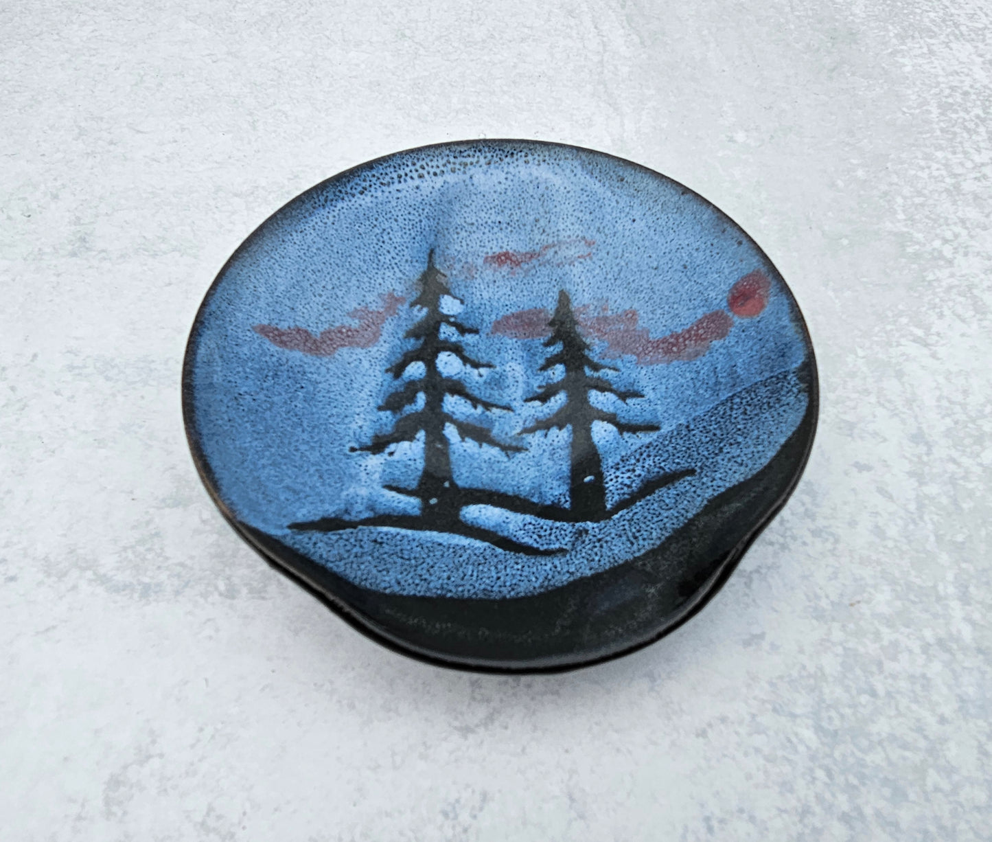 Tree Line Spoon Rest | Blue