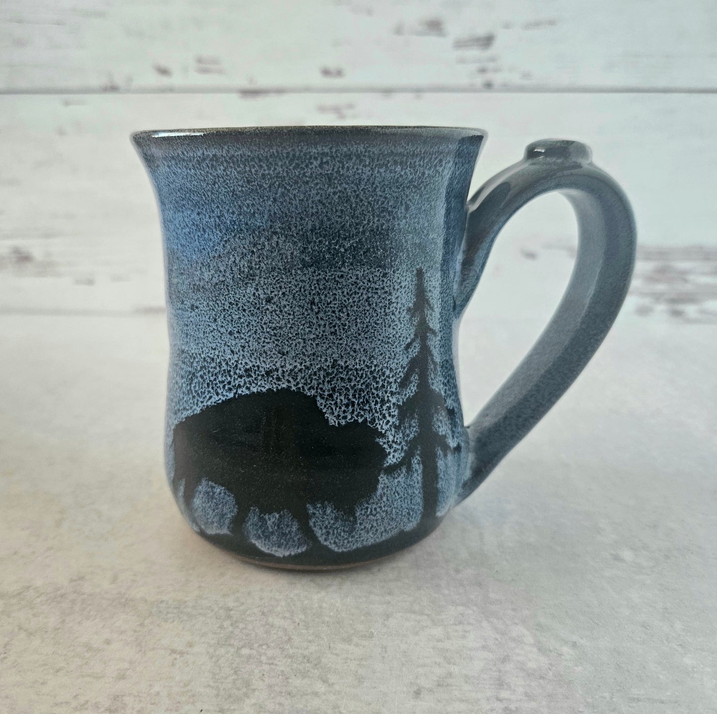 Tree Line Buffalo Mug | Blue