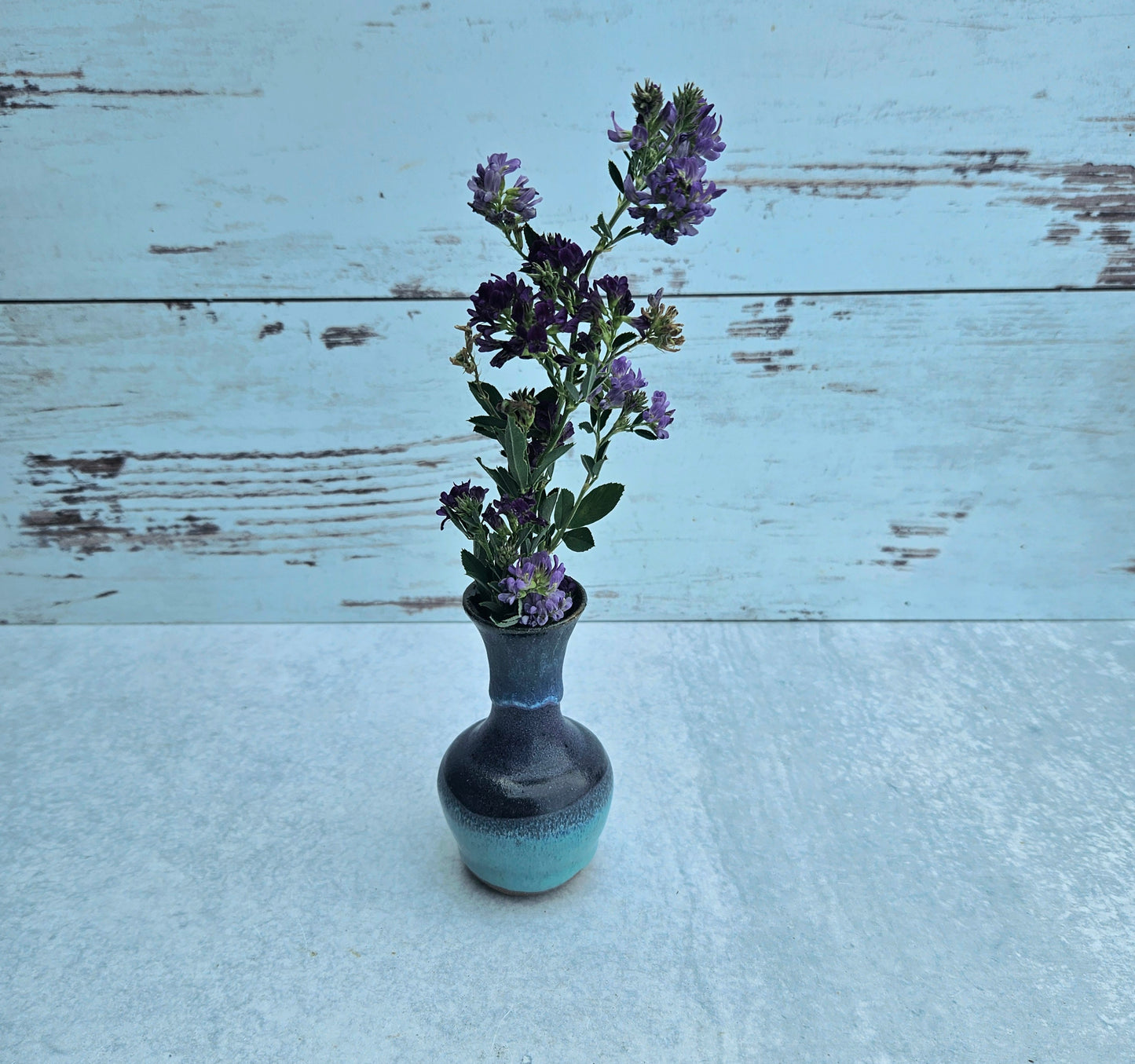 Bud Vase》Turquoise & Purple