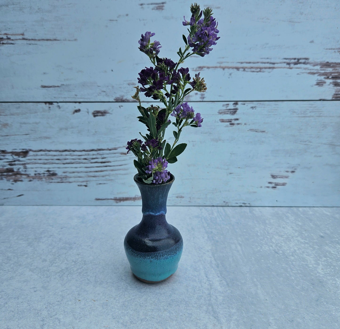 Bud Vase》Turquoise & Purple