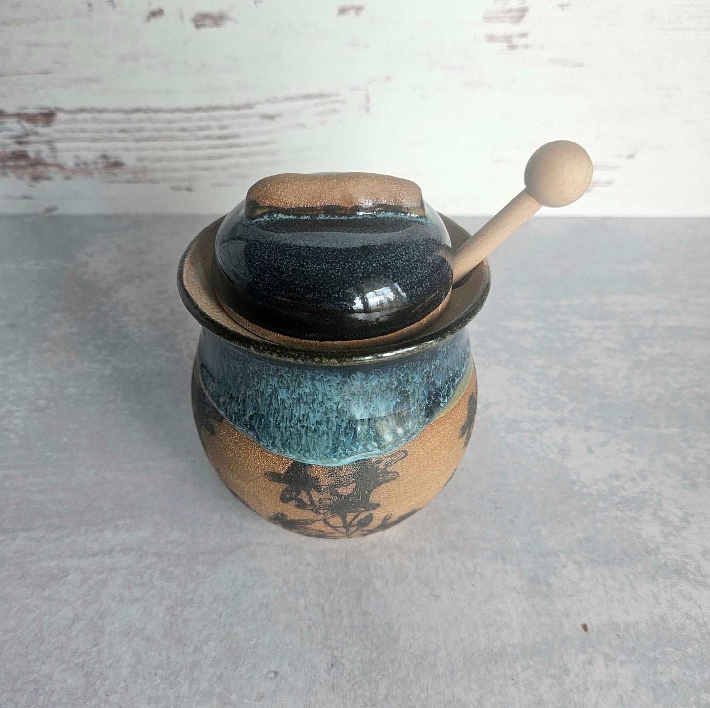 Honey Pot 》Black Floral