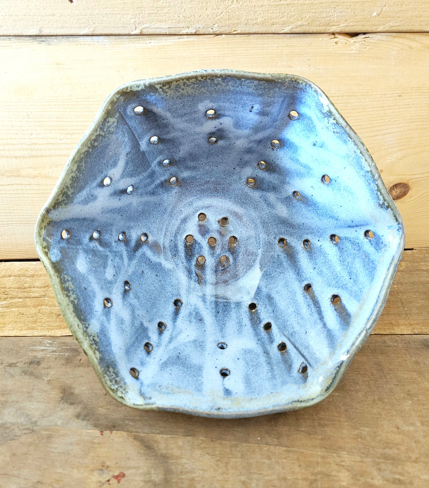 Berry Bowl | Hexagonal Blue