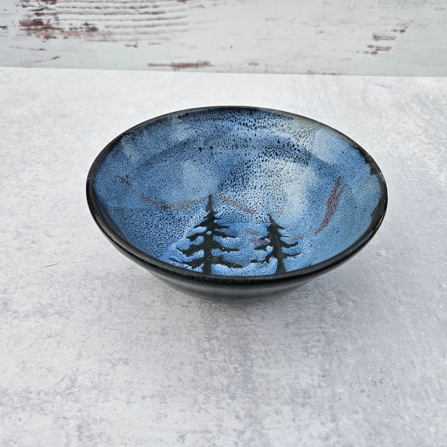 Tree Line | Blue Small Snack Bowl