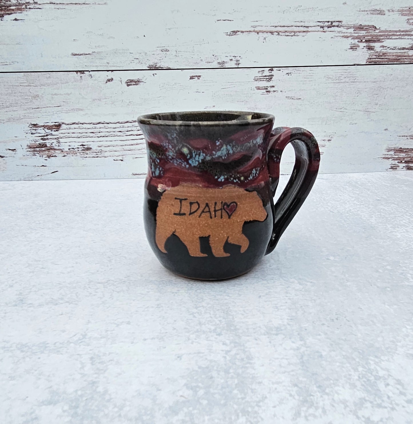Idaho Bear Mug 》Burgundy