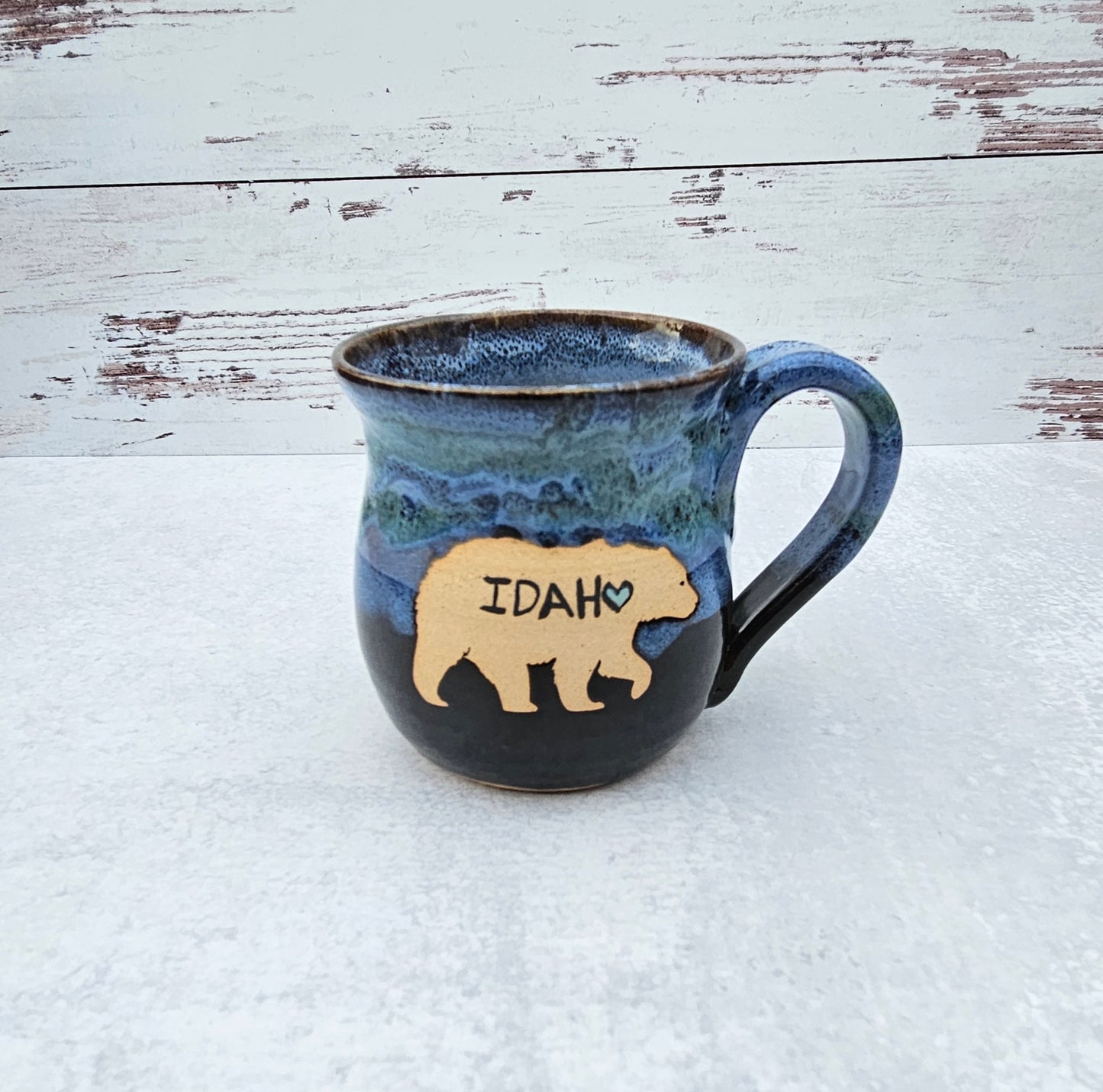 Idaho Bear Mug 》Black and Blue