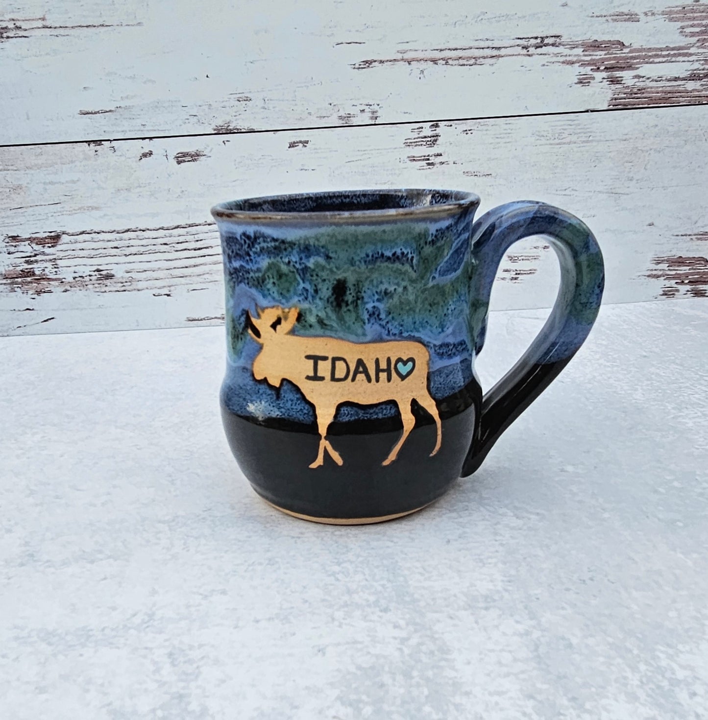 Idaho Moose Mug 》Blue