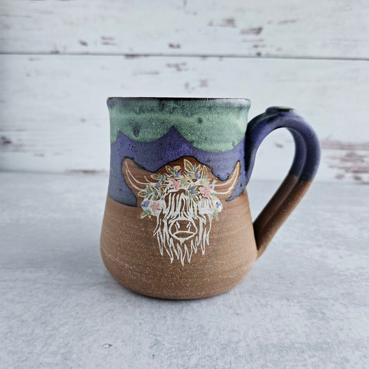Highland Mug | 12 oz. Purple-Turquoise