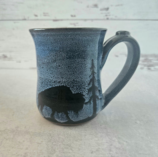 Tree Line Buffalo Mug | Blue