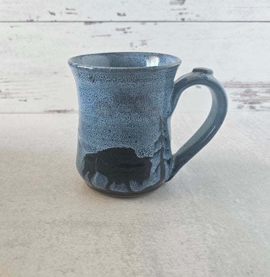 Tree Line Buffalo Mug | Blue