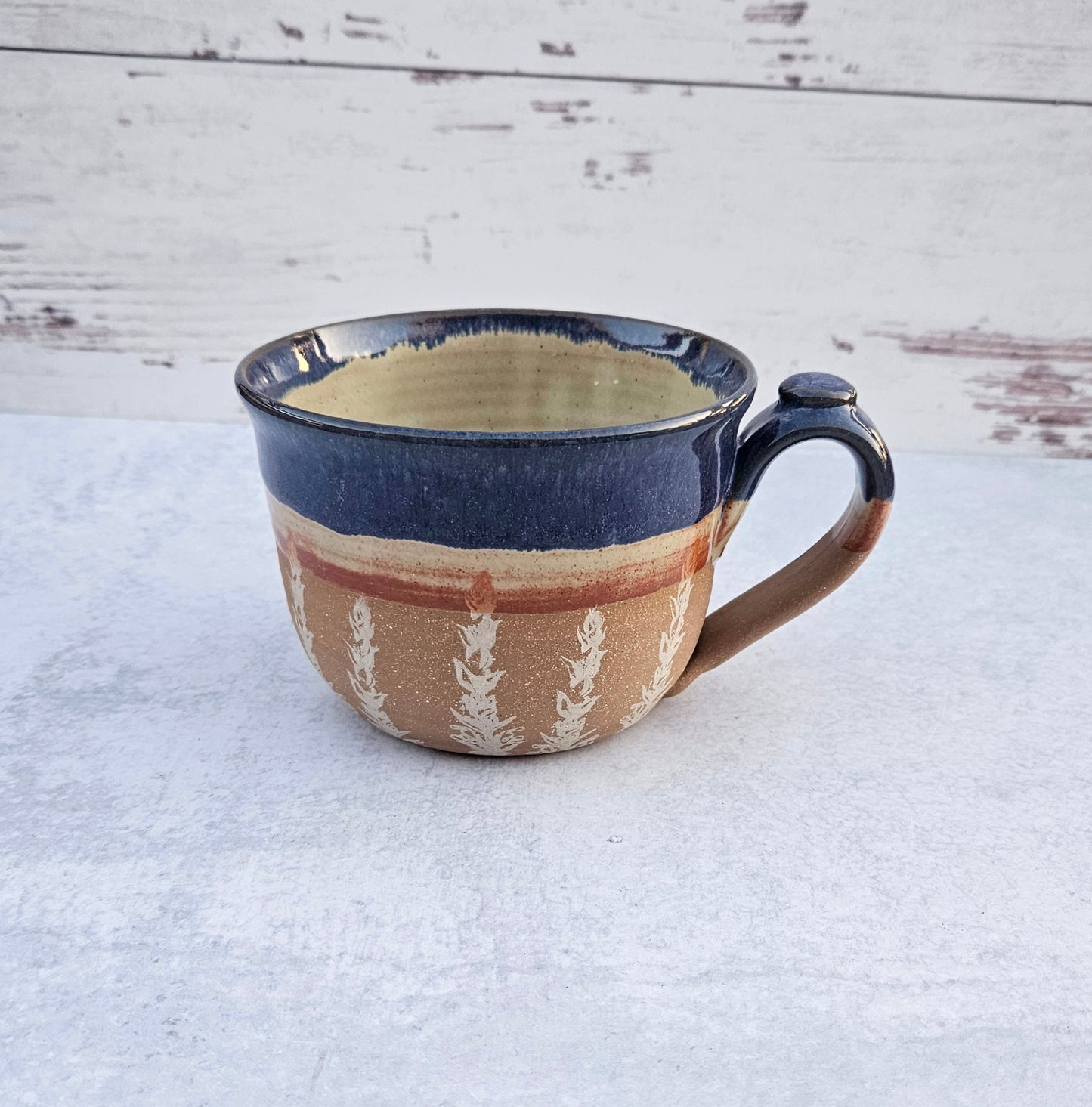 Purple Flower Soup Mug