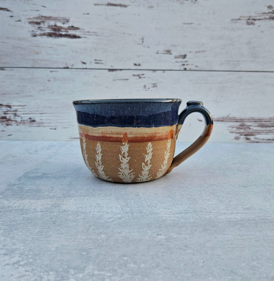 Purple Flower Soup Mug