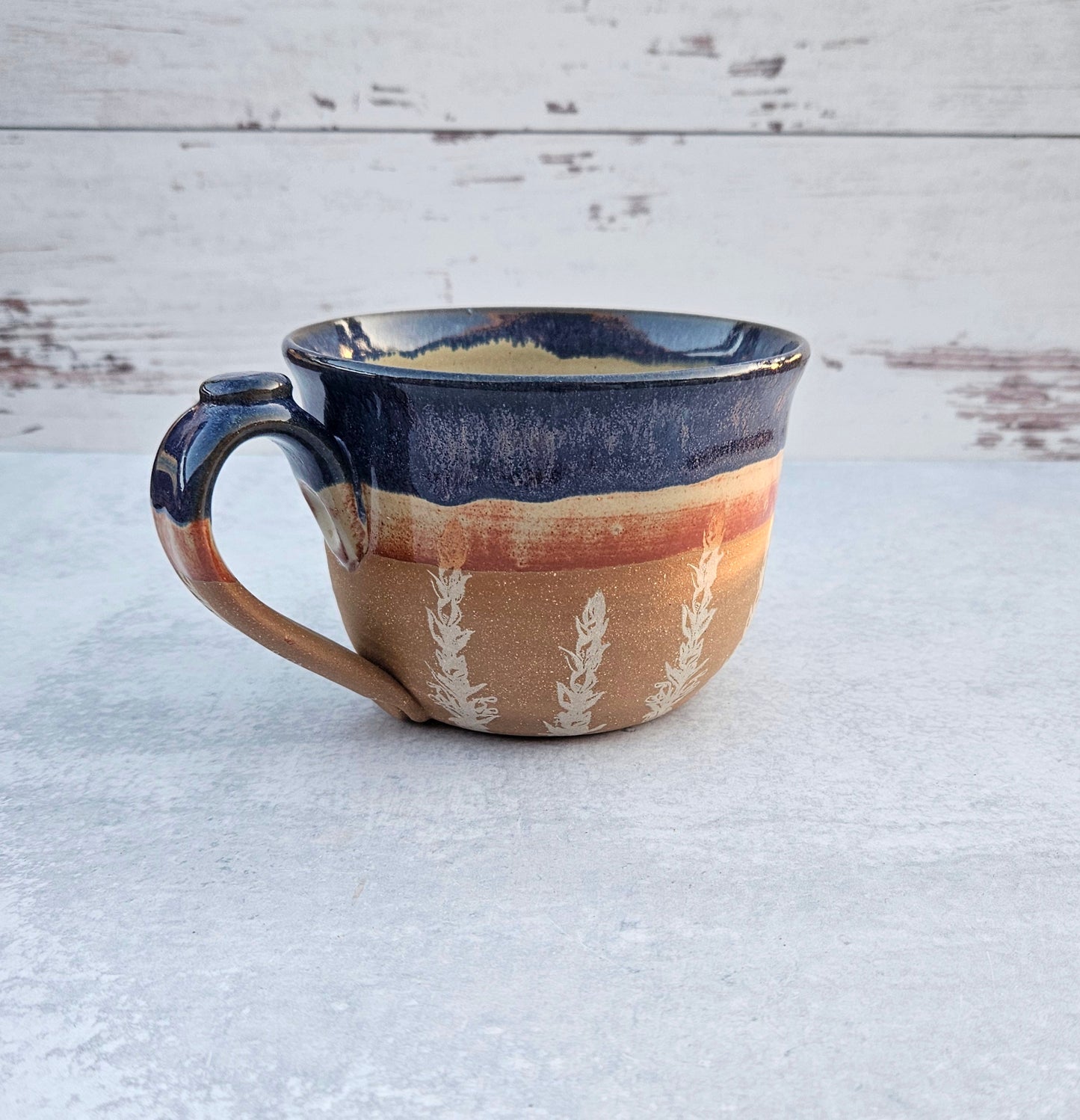 Purple Flower Soup Mug