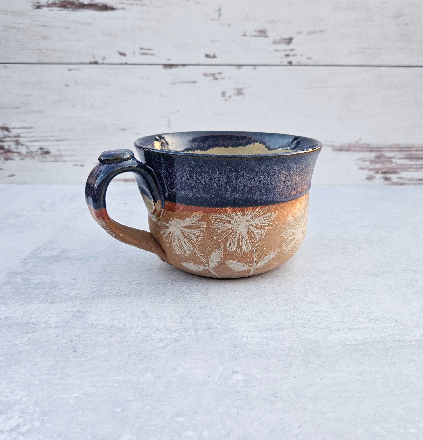 Purple Daisy Soup Mug