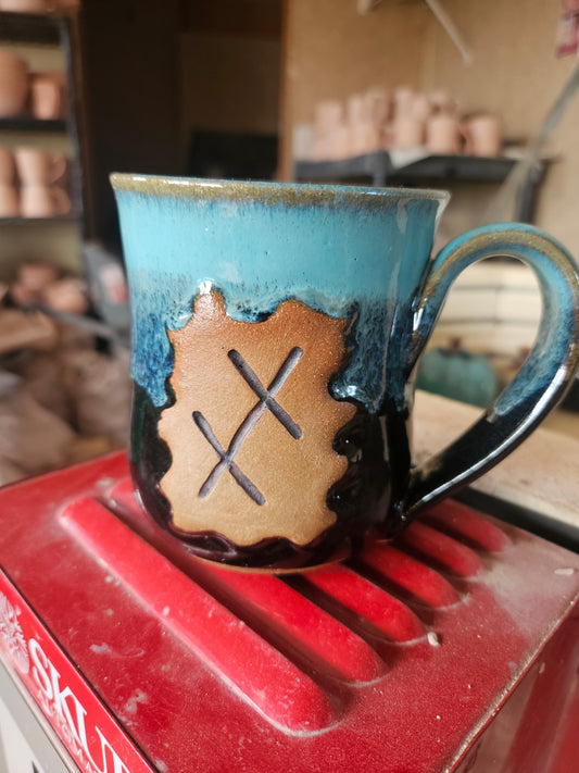 Custom Brand Mug | Turquoise and Black