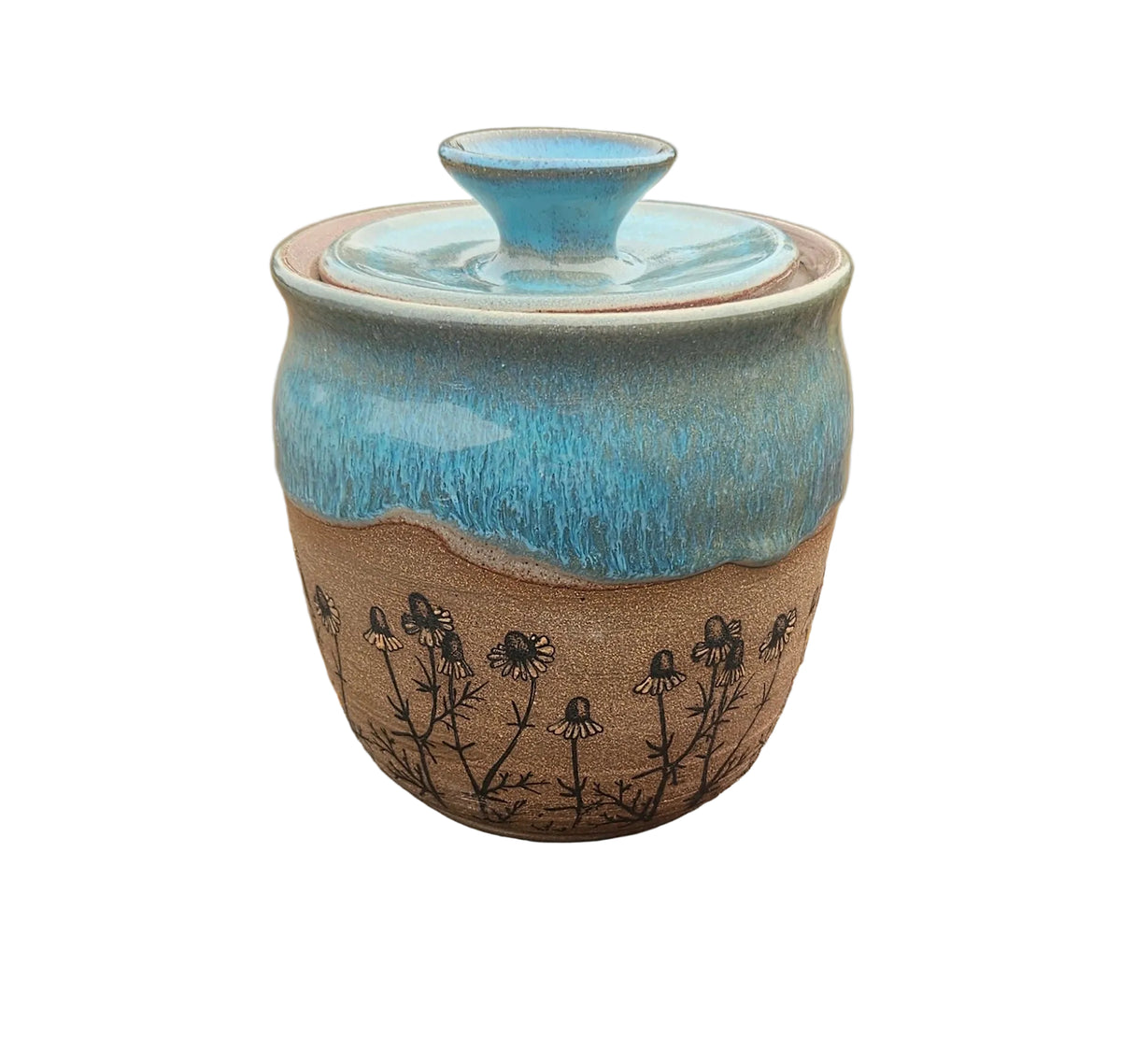 Floral Small Sourdough Crock | 16 oz.