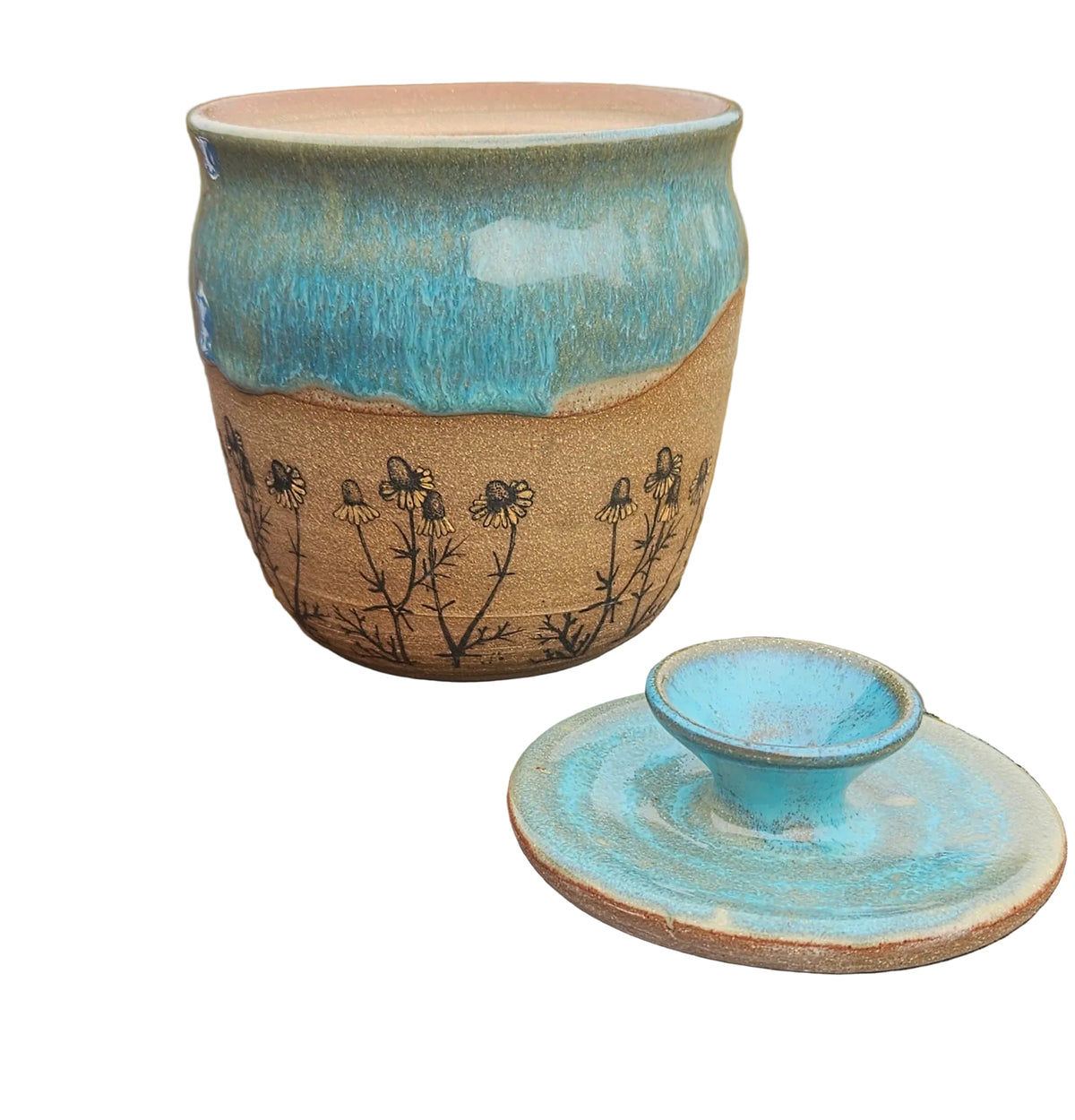 Floral Small Sourdough Crock | 16 oz.