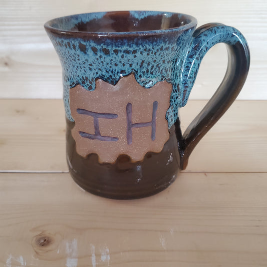 Custom Brand Mug | Brown-Blue