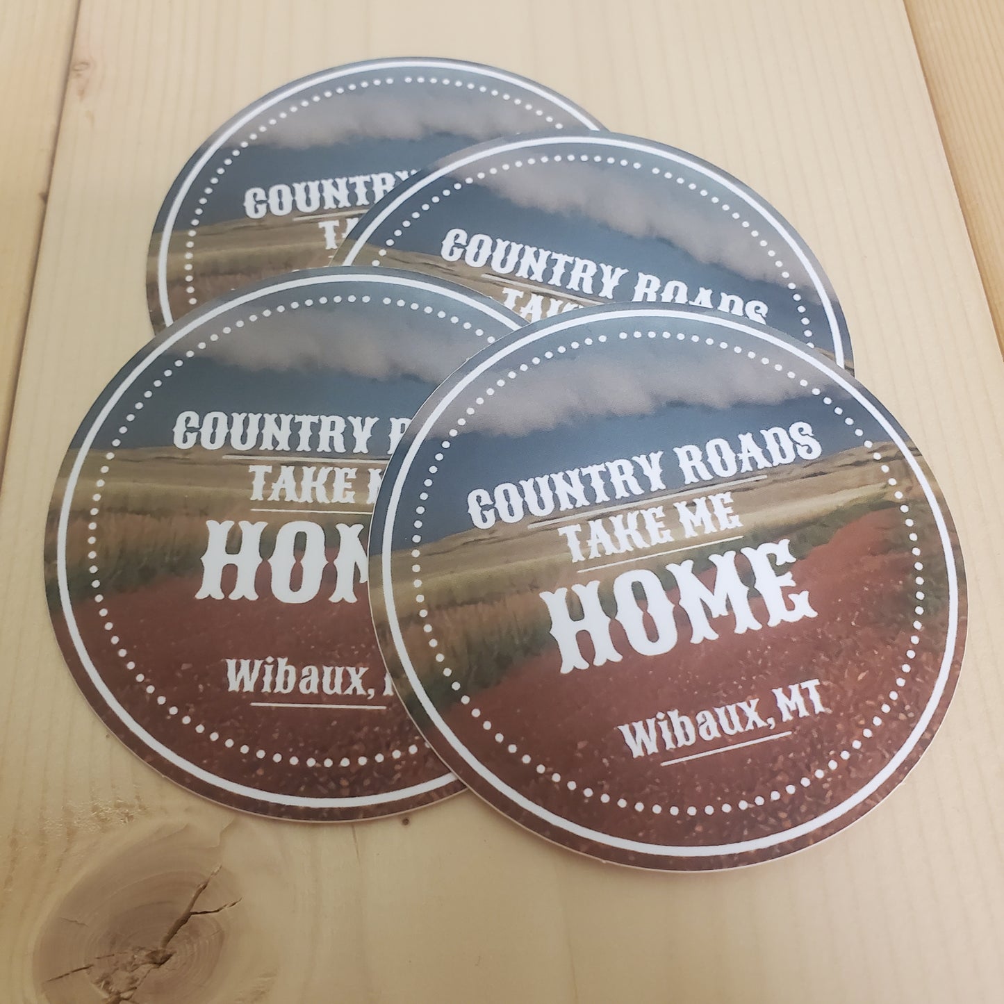 Country Roads |  Wibaux, Montana Sticker