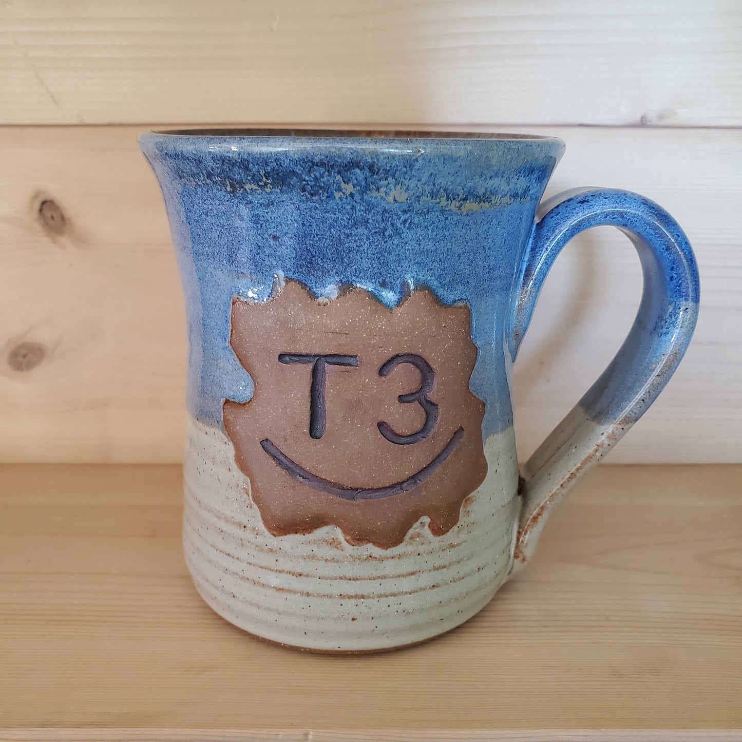 Custom Brand Mug | Cream Blue