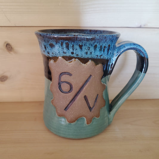 Custom Brand Mug | Green Brown Blue