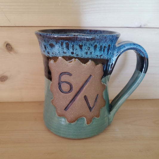 Set of 2 | Custom Brand Mug | Green Brown Blue